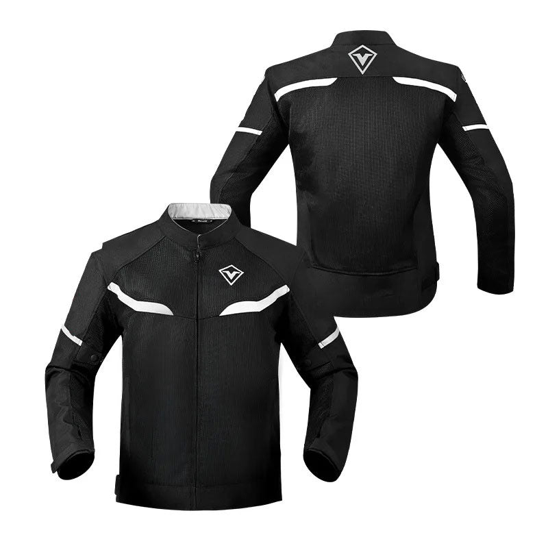 Double-layer breathable motorcycle riding gear with crash protection-J74