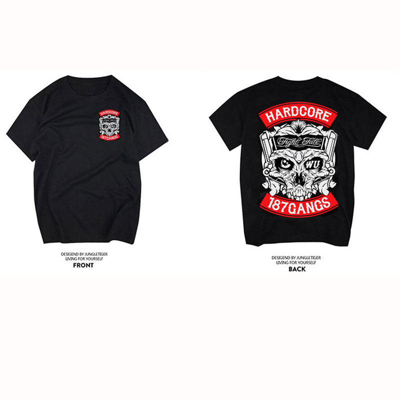 Heavyweight Retro Biker-Style Short-Sleeve T-Shirt - T01