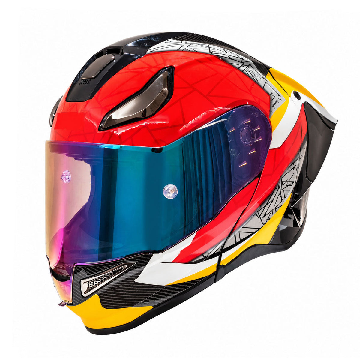 Modular Motorcycle Helmet for Cruising and Track Riding-I309