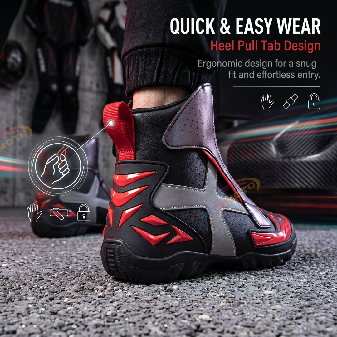 Stylish motorcycle riding boots for outdoor leisure-K123