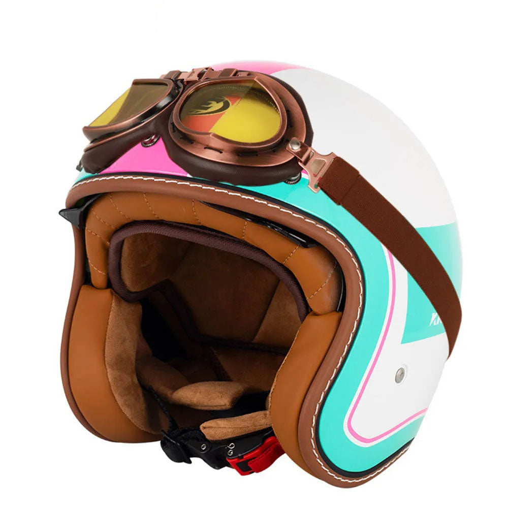 DOT Retro Motorcycle Shockproof Protective Helmet-I09