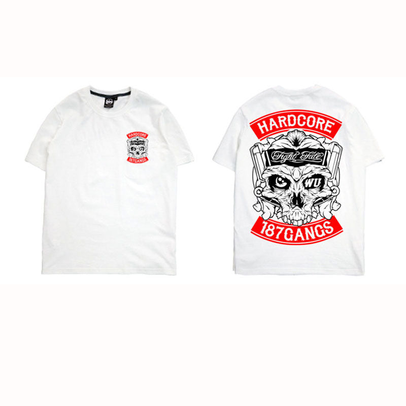 Heavyweight Retro Biker-Style Short-Sleeve T-Shirt - T01