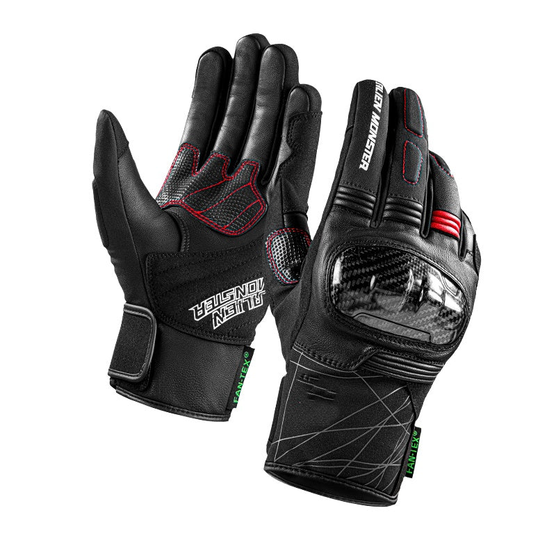 Winter waterproof carbon fiber leather riding gloves - G24