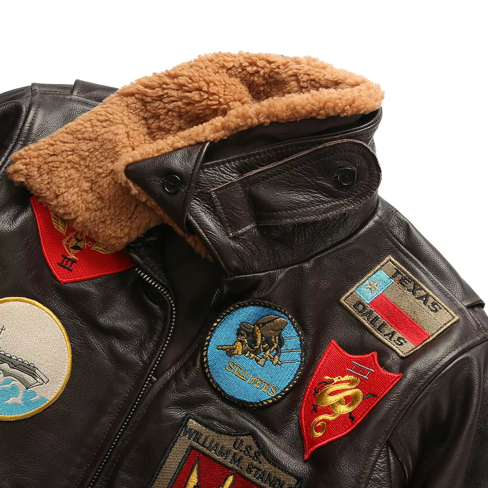 G1 flying cowhide jacket genuine leather casual jacket-A2
