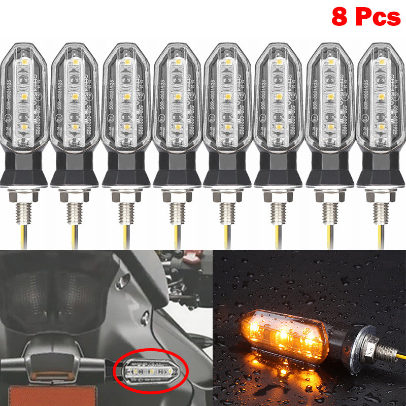 Universal 12V 8mm LED Motorcycle Turn Signal Light-D11