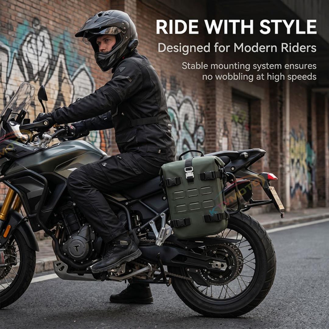 High-Capacity Waterproof Motorcycle Side Bags-B17