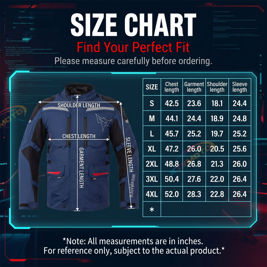 Warm Motorcycle Touring Jacket with Removable Liner-J51