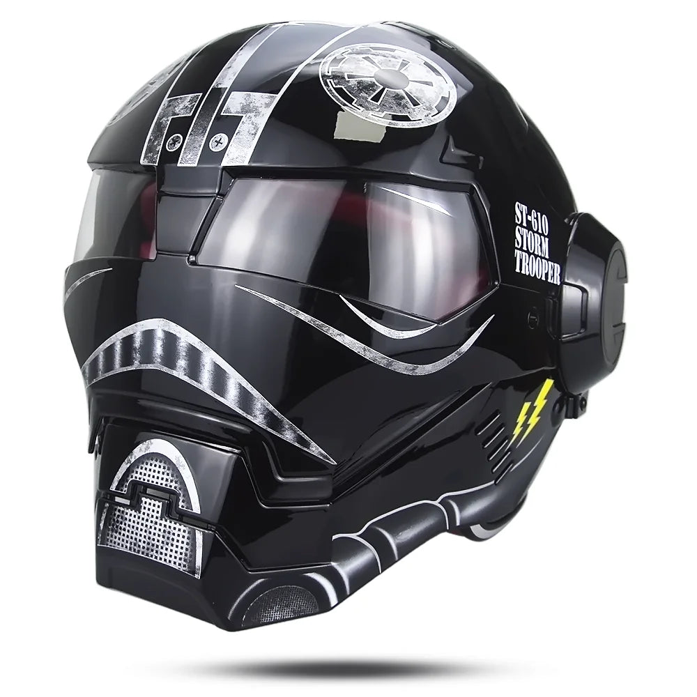 Sci-Fi Robot-Style Full-Face Helmet-I11