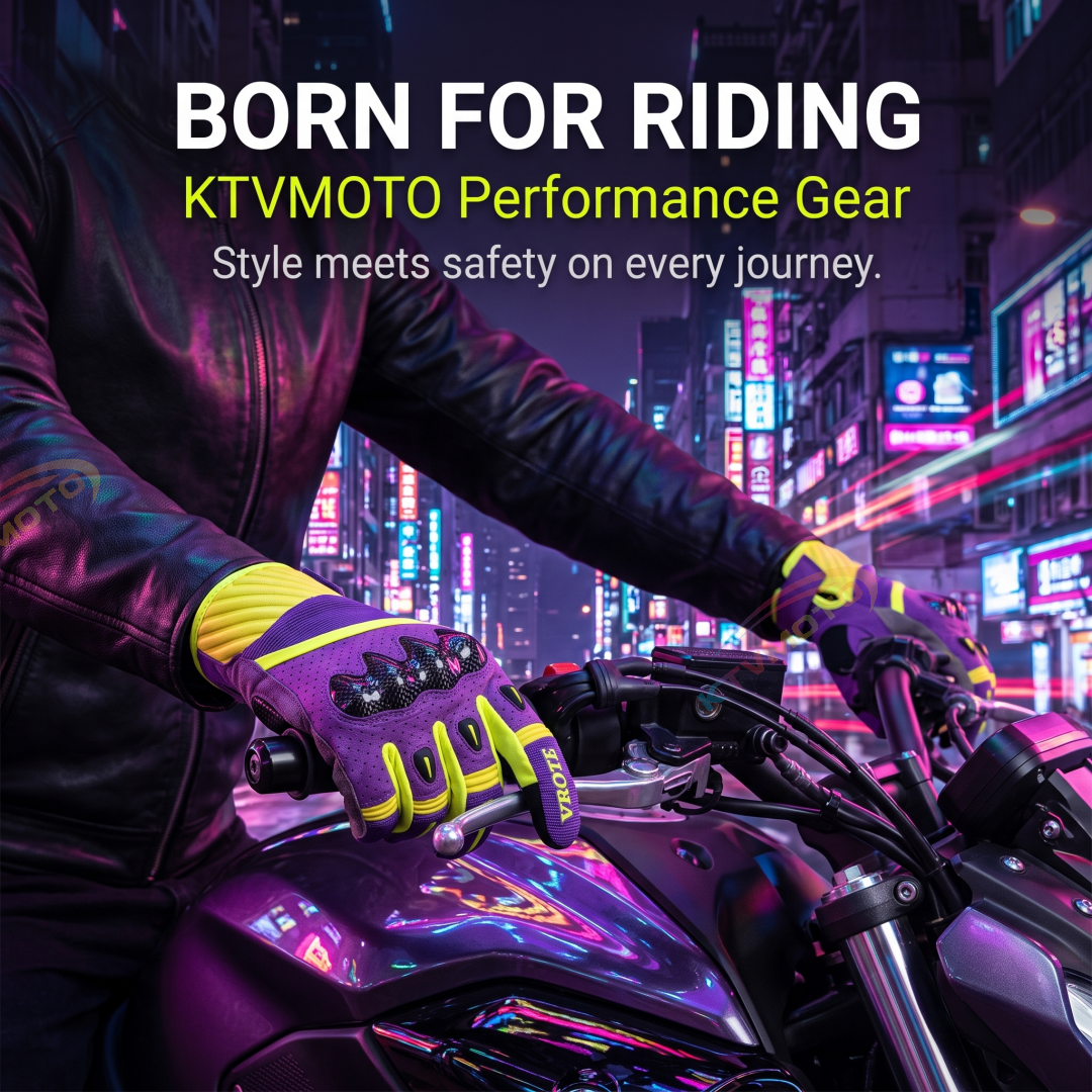 Carbon fiber breathable touchscreen motorcycle gloves-G88