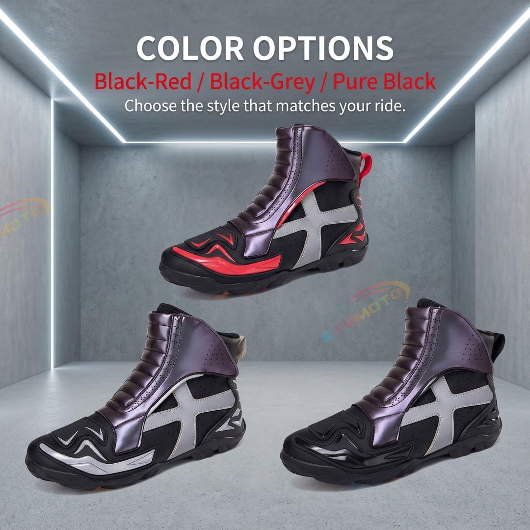 Stylish motorcycle riding boots for outdoor leisure-K123