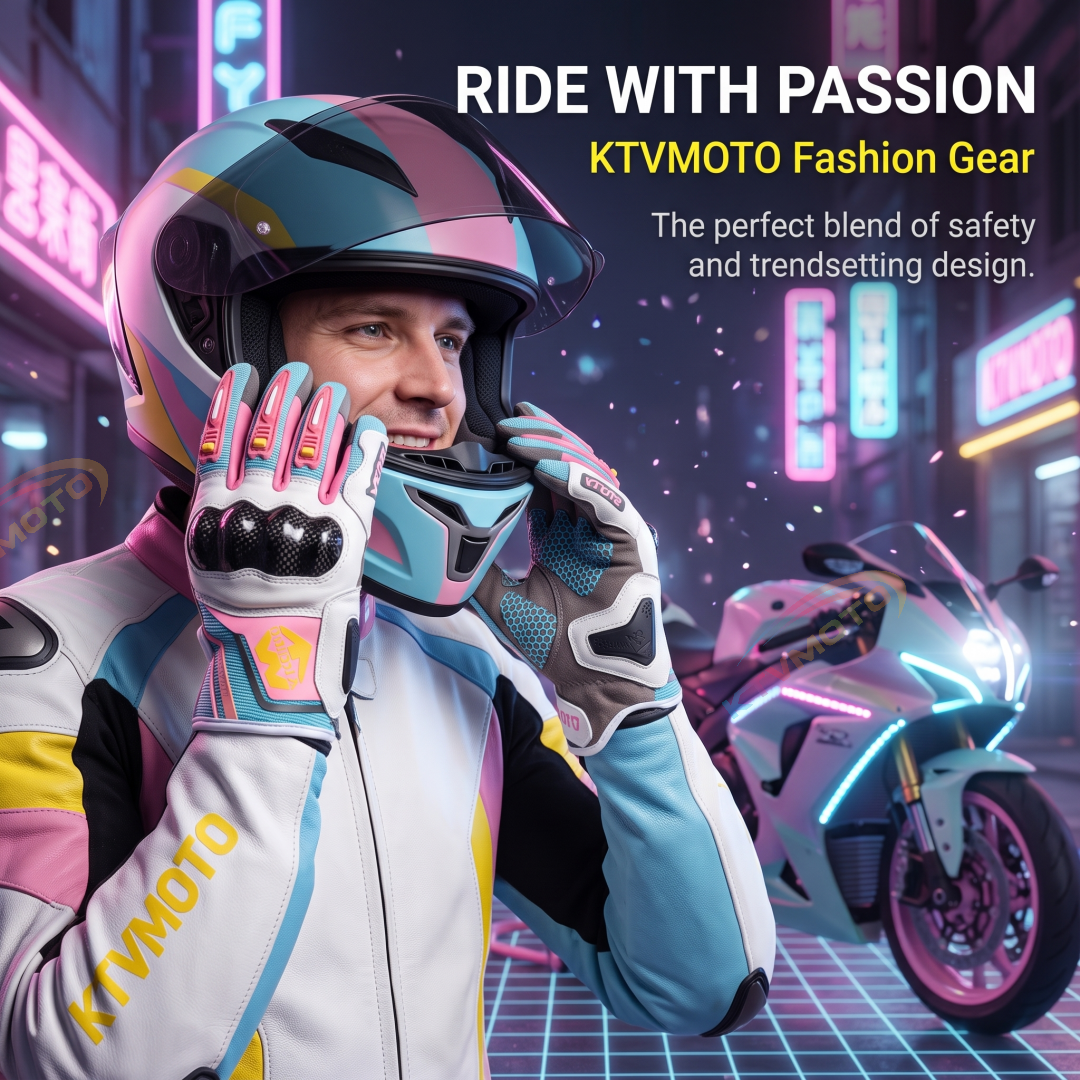 Flame-style motorcycle riding gloves made of carbon fiber-G87