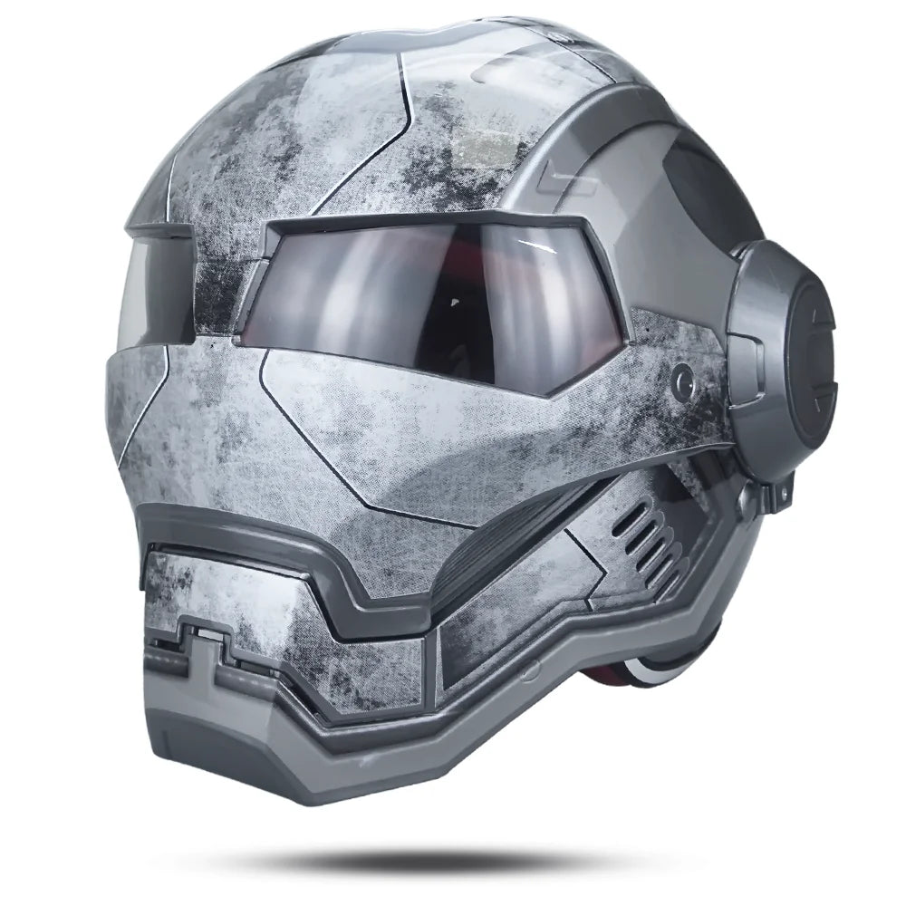 DOT Iron Man/Iron Patriot Motorcycle Helmet-I11