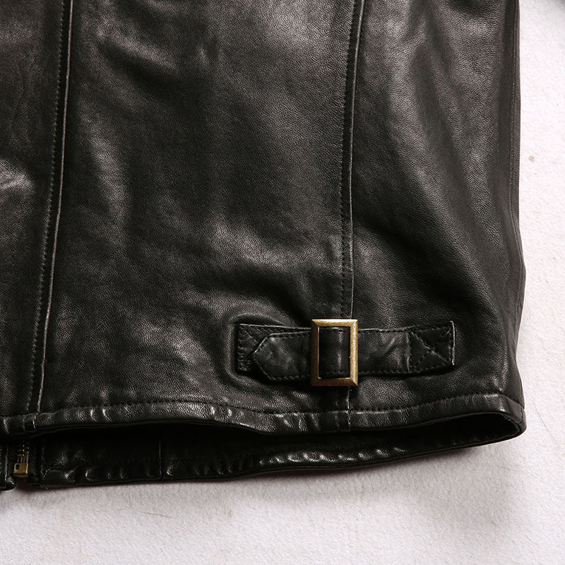 Beckham same leather jacket-A08