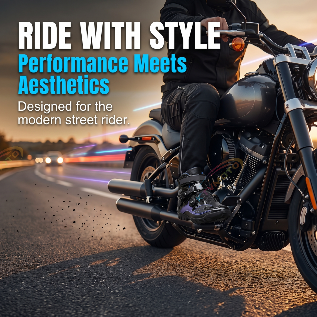 Professional Iridescent Motorcycle Riding Shoes-K135