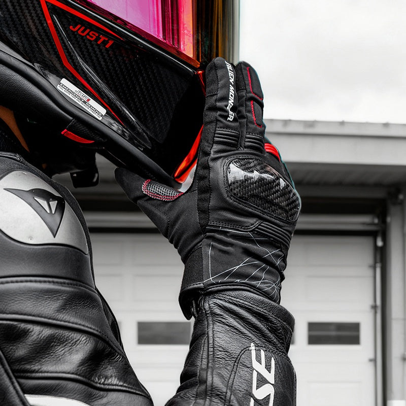 Winter waterproof carbon fiber leather riding gloves - G24