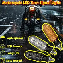 Universal 12V 8mm LED Motorcycle Turn Signal Light-D11