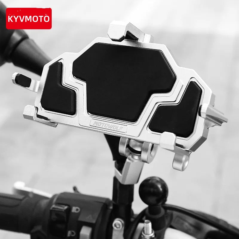 Outdoor shock-absorbing aluminum alloy mobile phone holder-M40