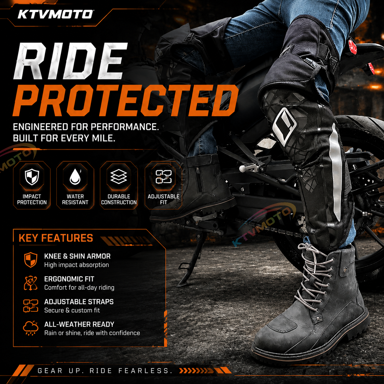 Cold-weather motorcycle knee guards-Y52
