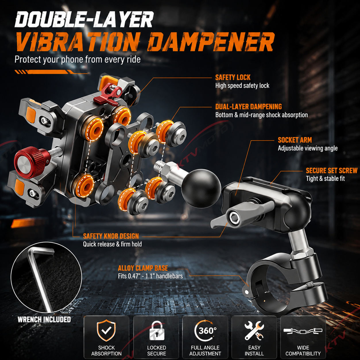 2025 Aluminum Alloy Shockproof Phone Holder-M32