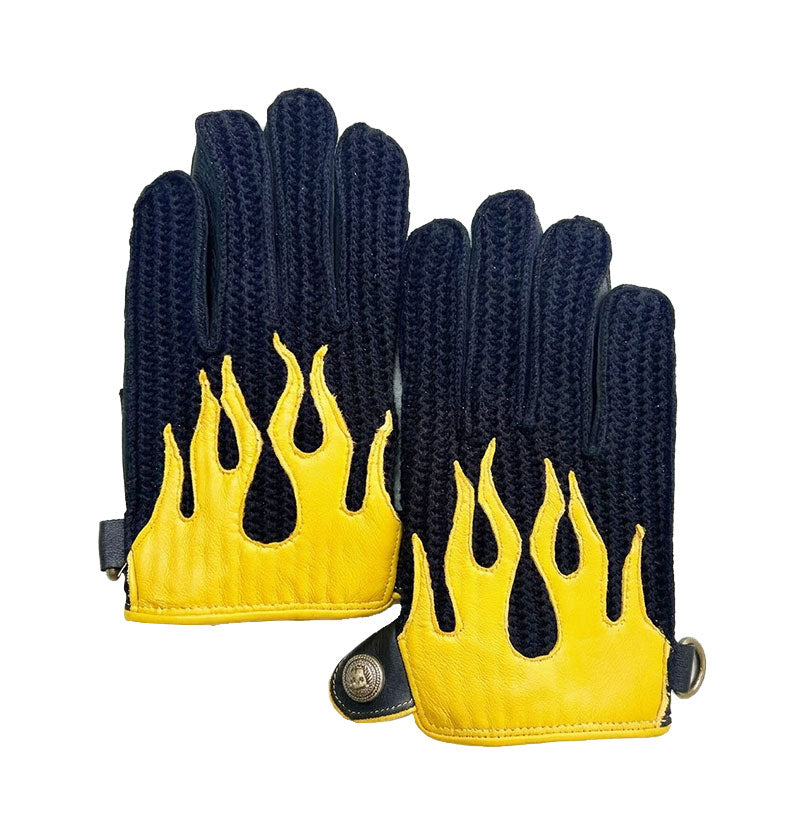 Retro Flame Motorcycle Touchscreen Gloves-G68