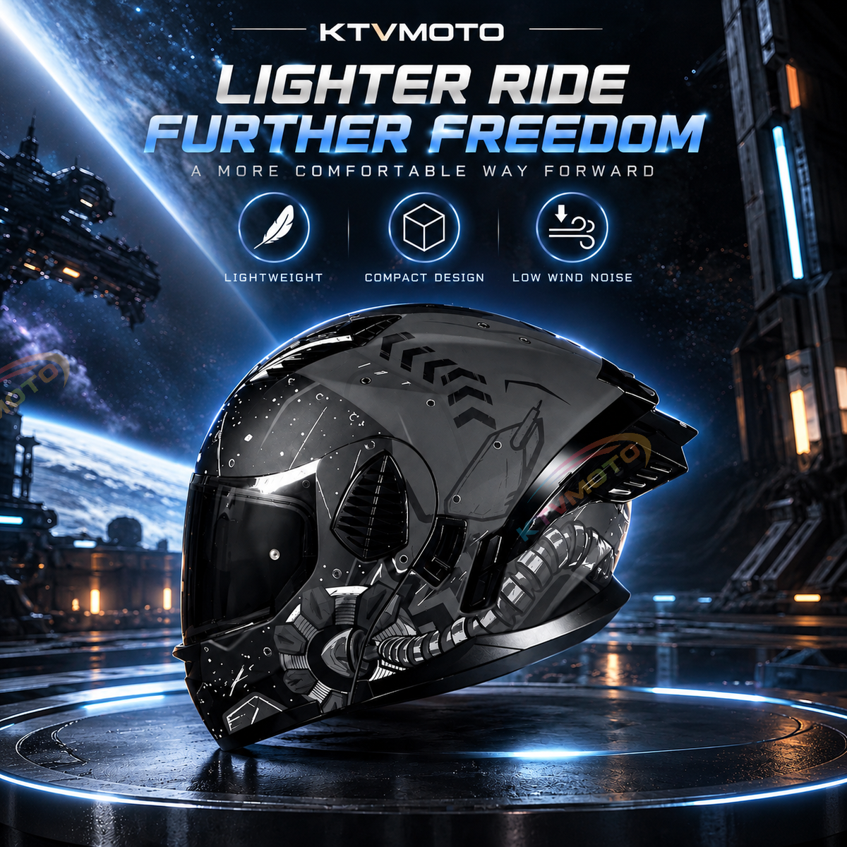 Full-face/Modular Motorcycle Helmet for Cruiser Riding-I306