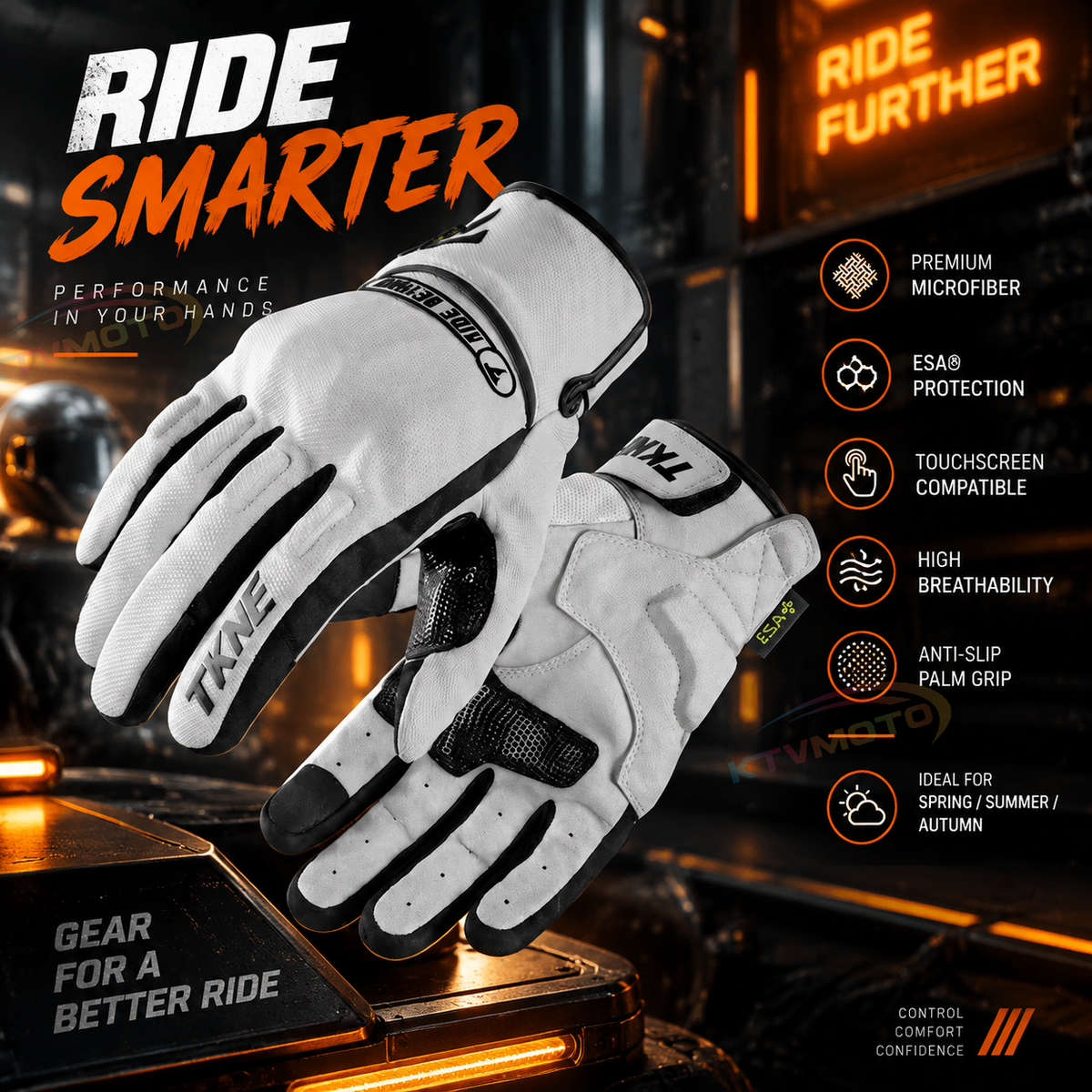 KTVMOTO Breathable Motorcycle Gloves with Anti-Slip Grip-G59