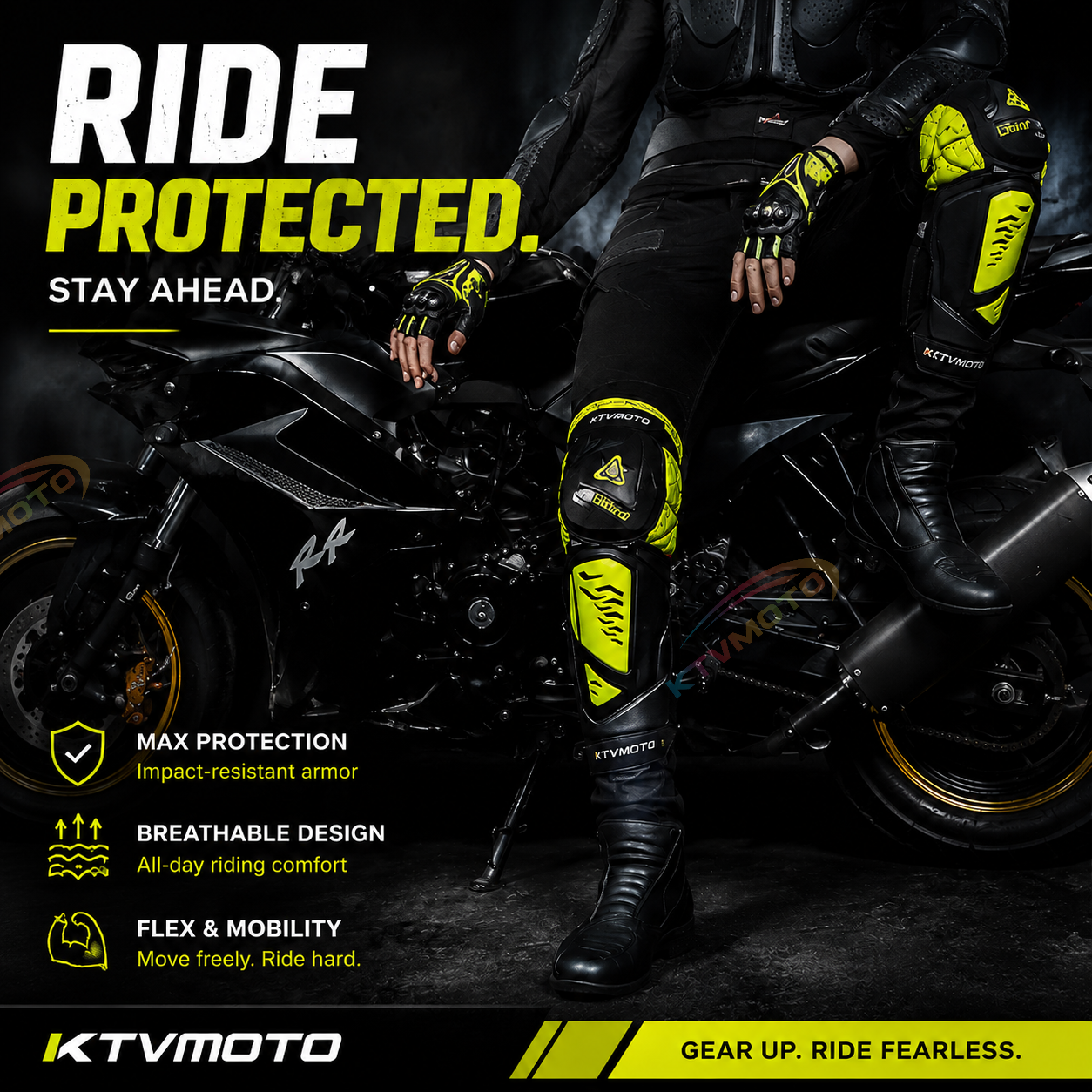 Off-road motorcycle knee guards-Y41
