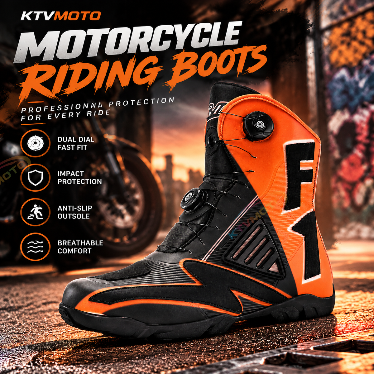 Motorcycle-specific riding boots – vintage-style cruiser and adventure/rally boots-K173