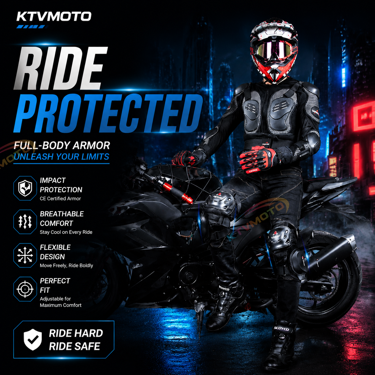 Motorcycle rider protective gear-Y54