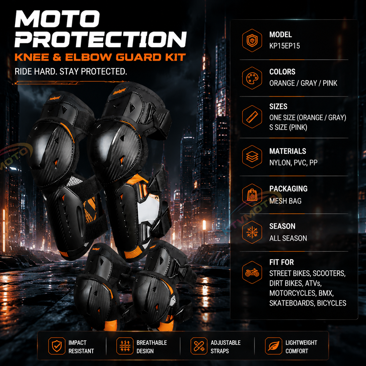 Motorcycle protective knee guards-Y37