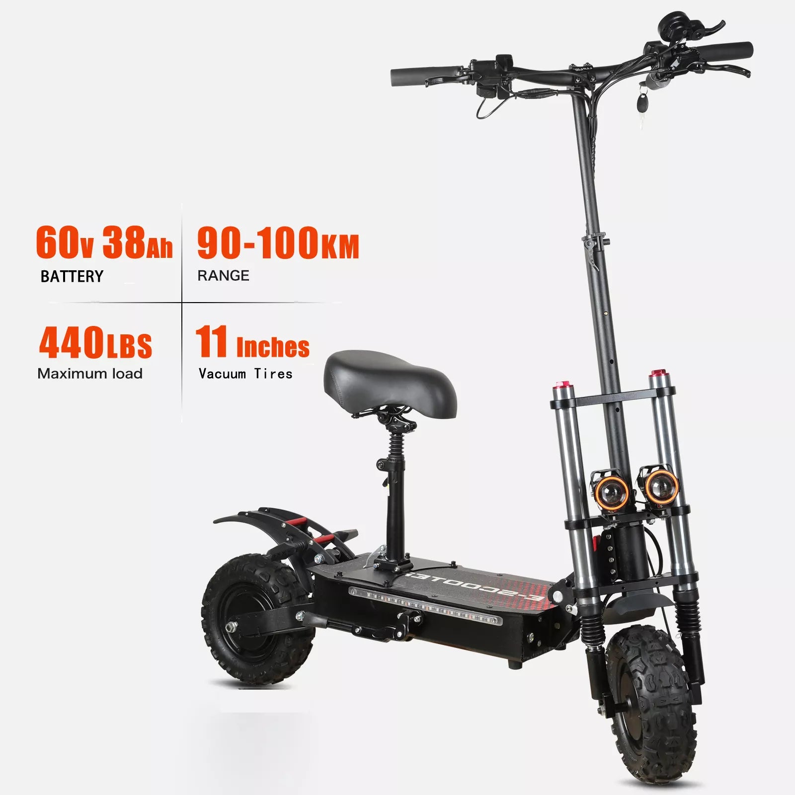 6000w electric scooter 60v-38ah-J30