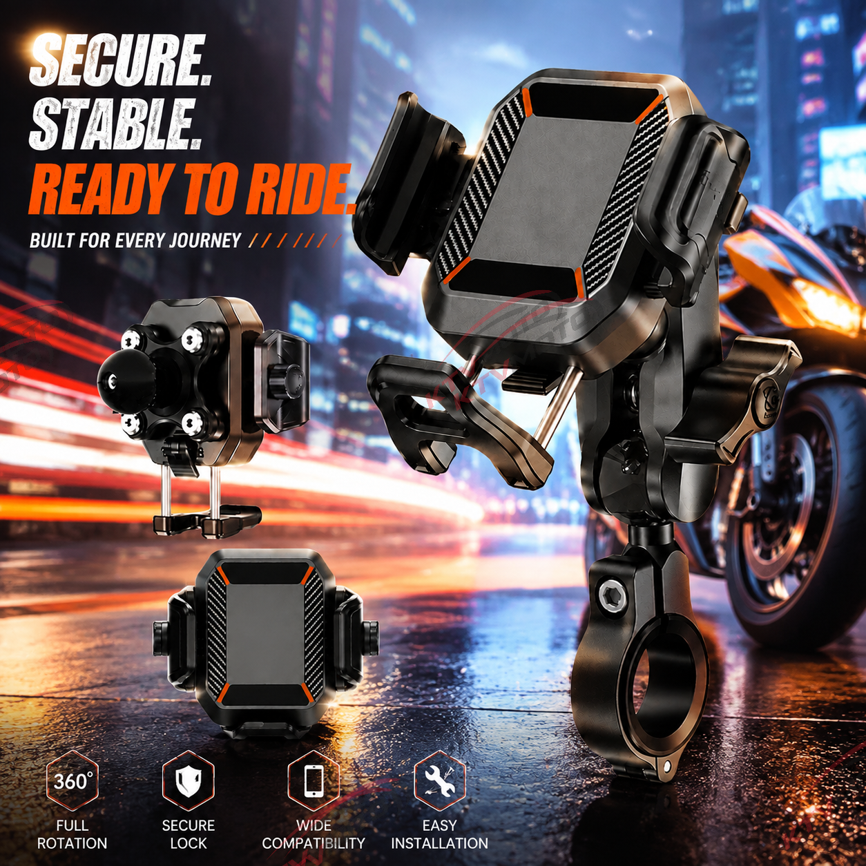 Wireless PD fast charging shock-absorbing anti-theft bracket-M33A