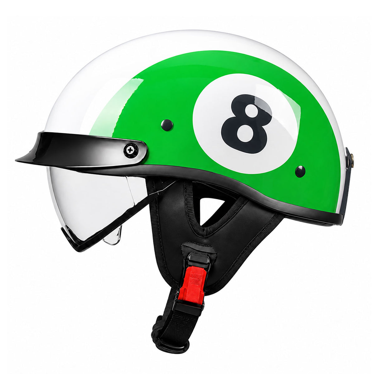 KTVMOTO Retro Motorcycle Digital Riding Half Helmet-I266