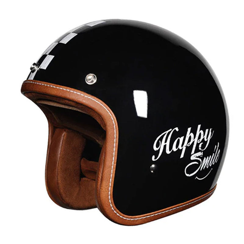 Retro rally motorcycle helmet-I24