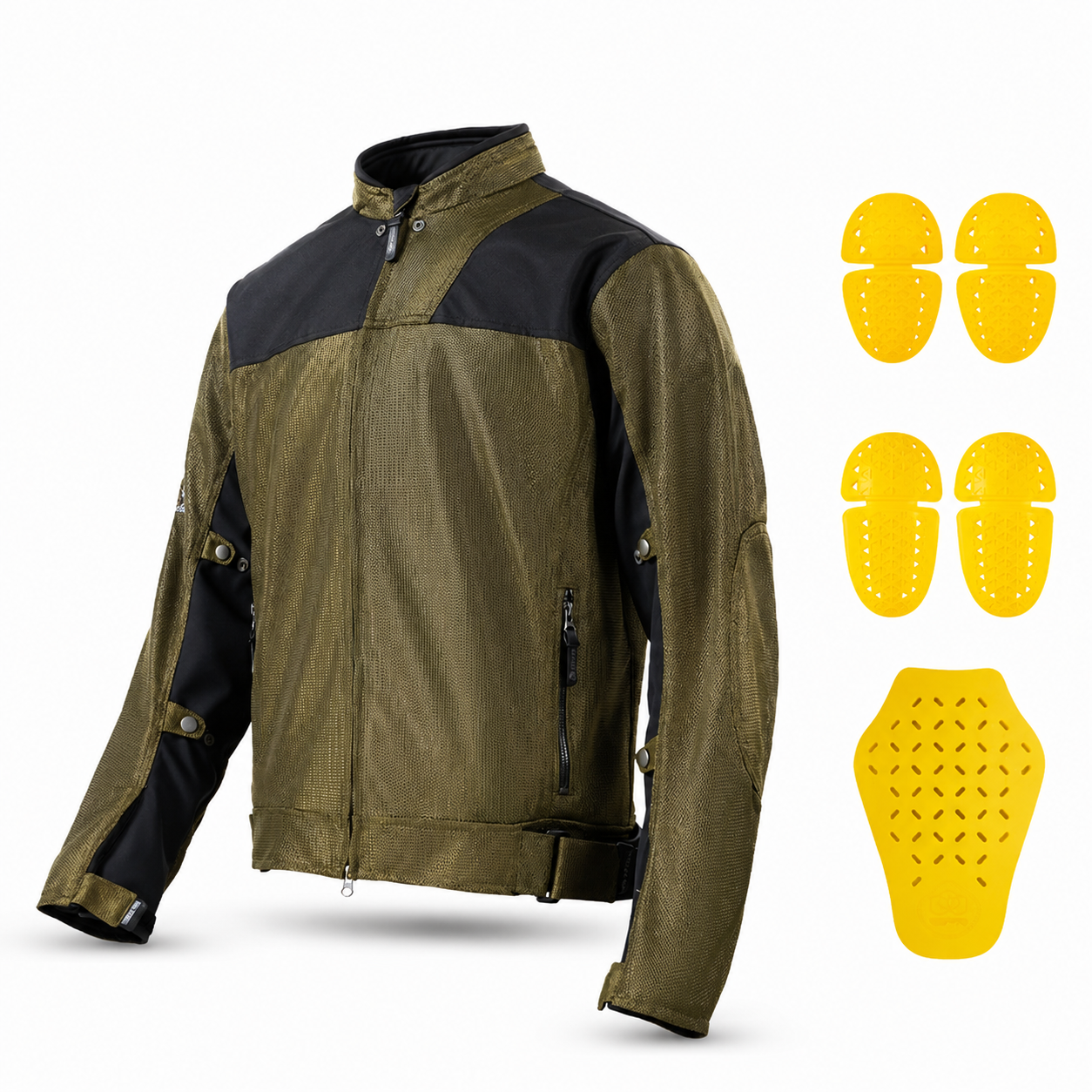 Breathable motorcycle riding gear with CE Level 2 armor-J96