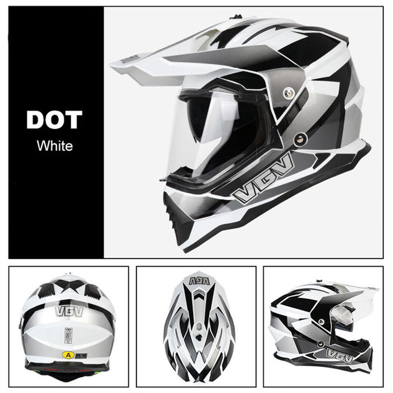 Full Face Motocross Helmet with Wind Visor and Sunshield - I04