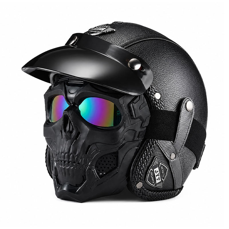 Retro jet motorcycle 3/4 riding helmet-I146