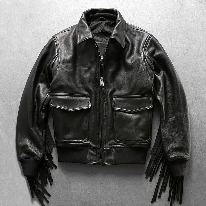 Harley Davidson Tassel Leather Jacket-A26