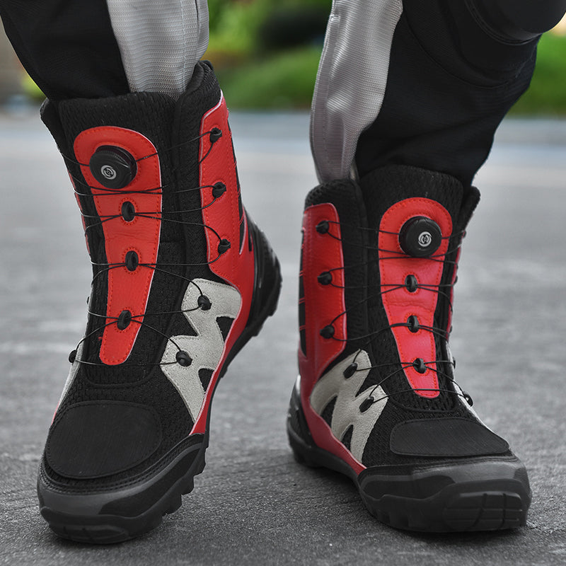 Rotating buckle anti-skid motorcycle riding shoes-K06