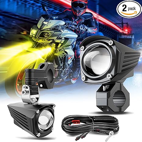 LED Driving Fog Light 600% Brightness Dual Color with Strobe Mode - D12