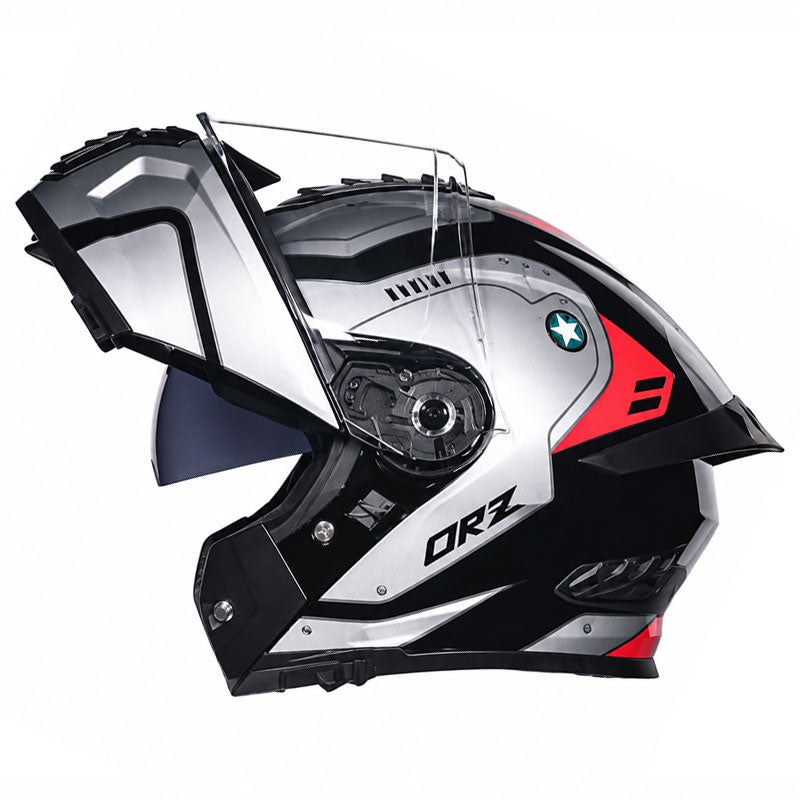 Flip-up helmet dual-lens motorcycle helmet-I175