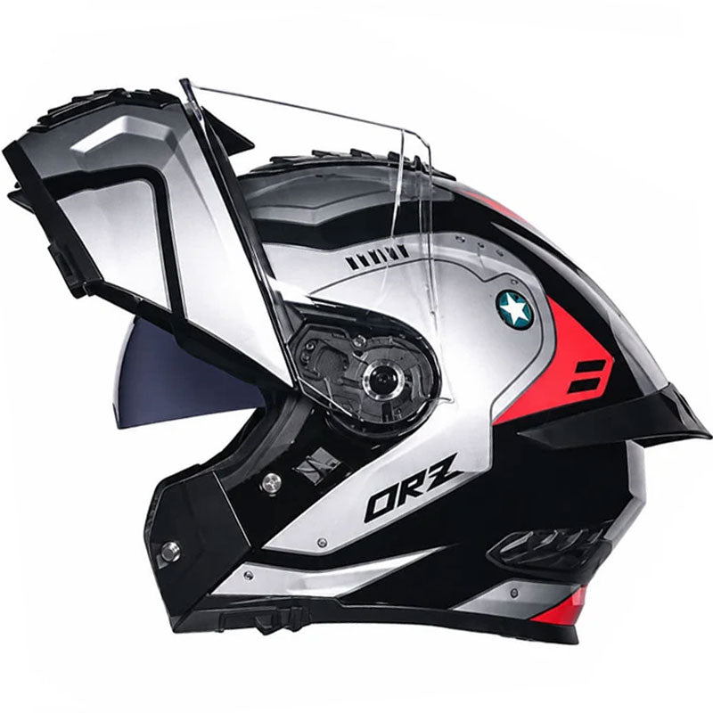 Flip-up helmet dual-lens motorcycle helmet-I175