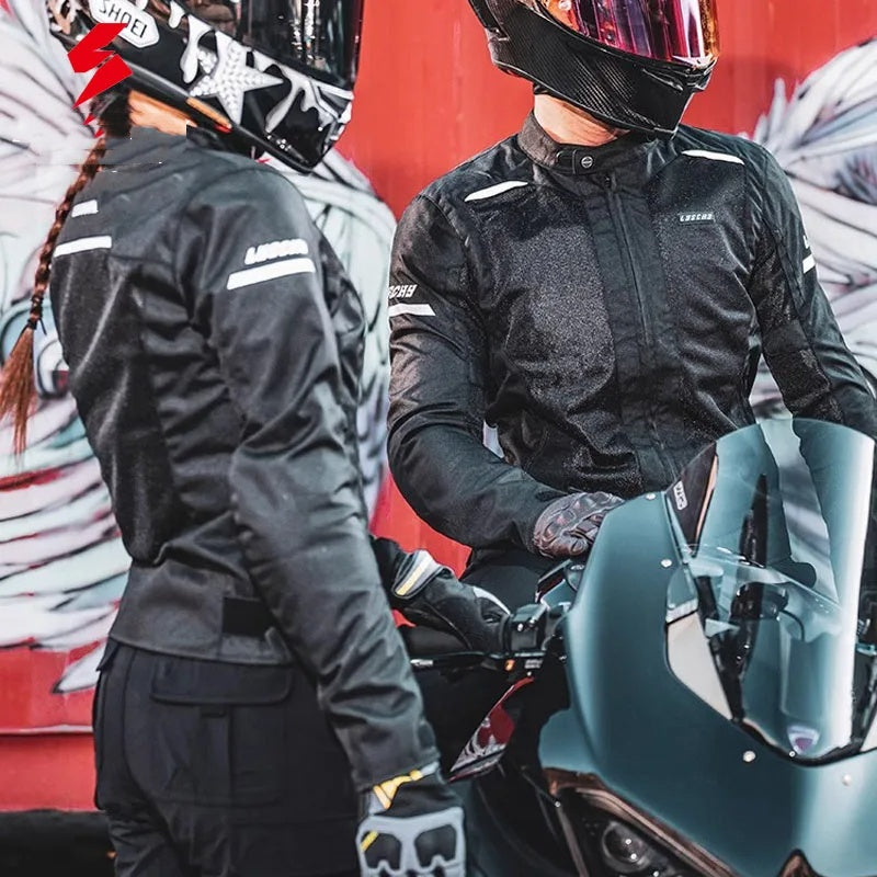 Breathable Mesh Reflective Anti-Shock Motorcycle Jacket-J21