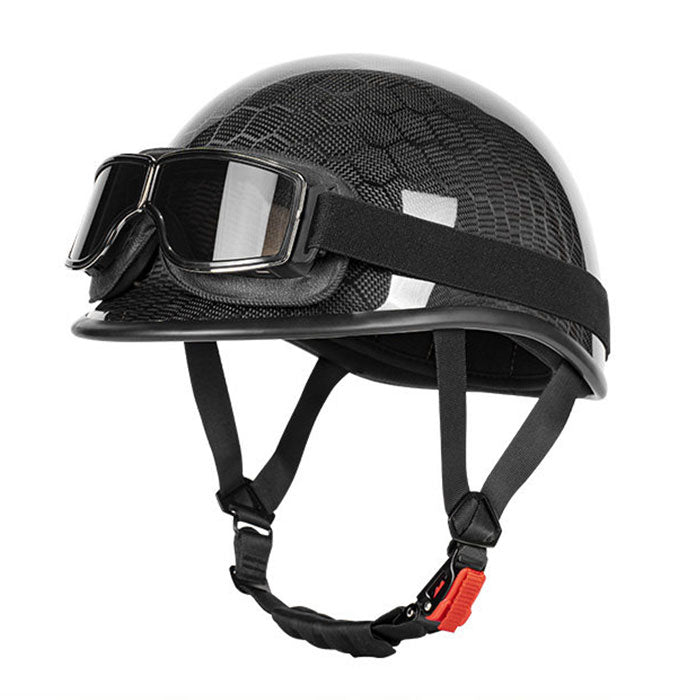 Carbon Fiber Vintage Motorcycle Half Helmet-I135