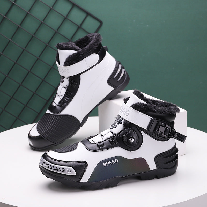 CE Certified Retro Genuine Leather Off-Road Motorcycle Boots - K15