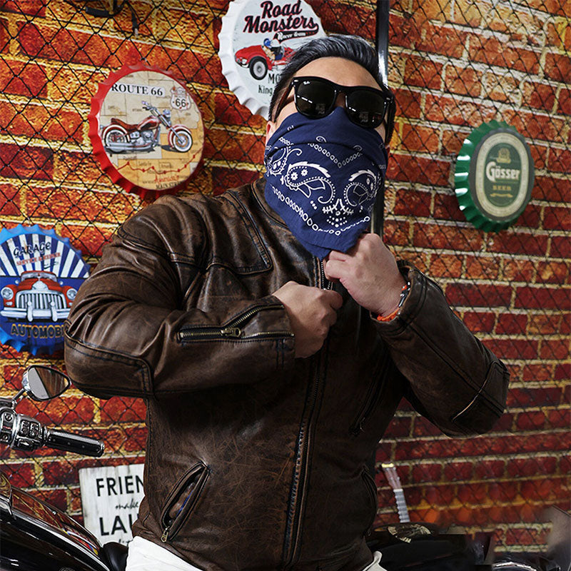 Retro venom motorcycle stand-up collar top-grain cowhide plus size leather jacket-A57