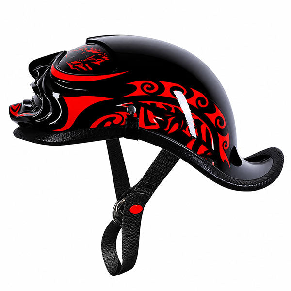 Classic ducktail motorcycle half-helmet Harley style — I41