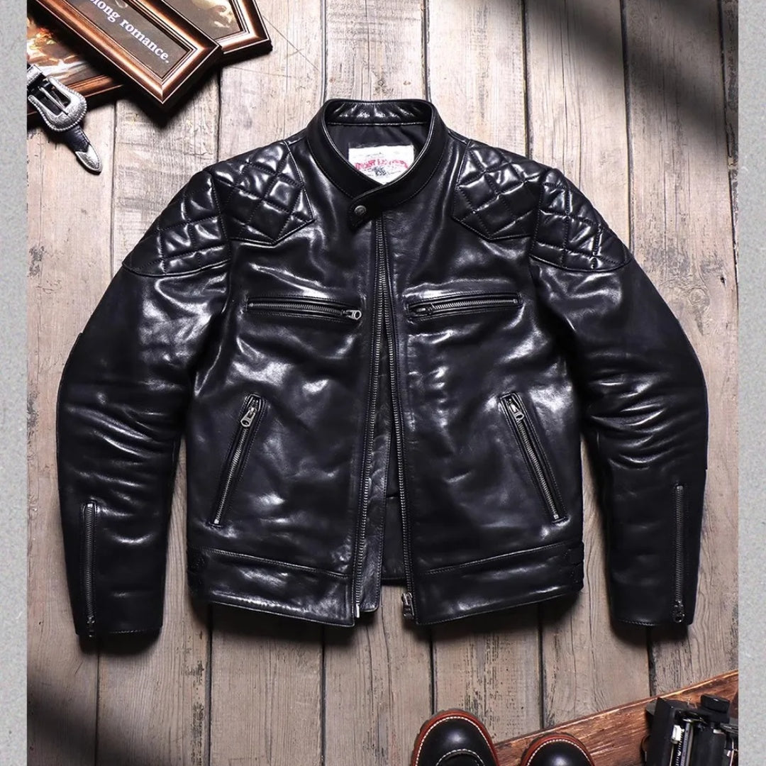 Beckham casual genuine leather jacket -A23