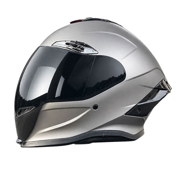 Cool full-face motorcycle helmet, featuring a rear spoiler and an extended visor-I308