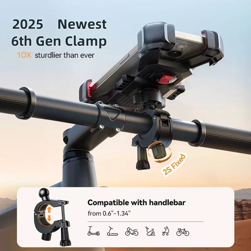 2025 Military Anti-Shake Motorcycle Bicycle Phone Holder-M1